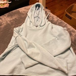 Light blue aerie cropped hoodie
